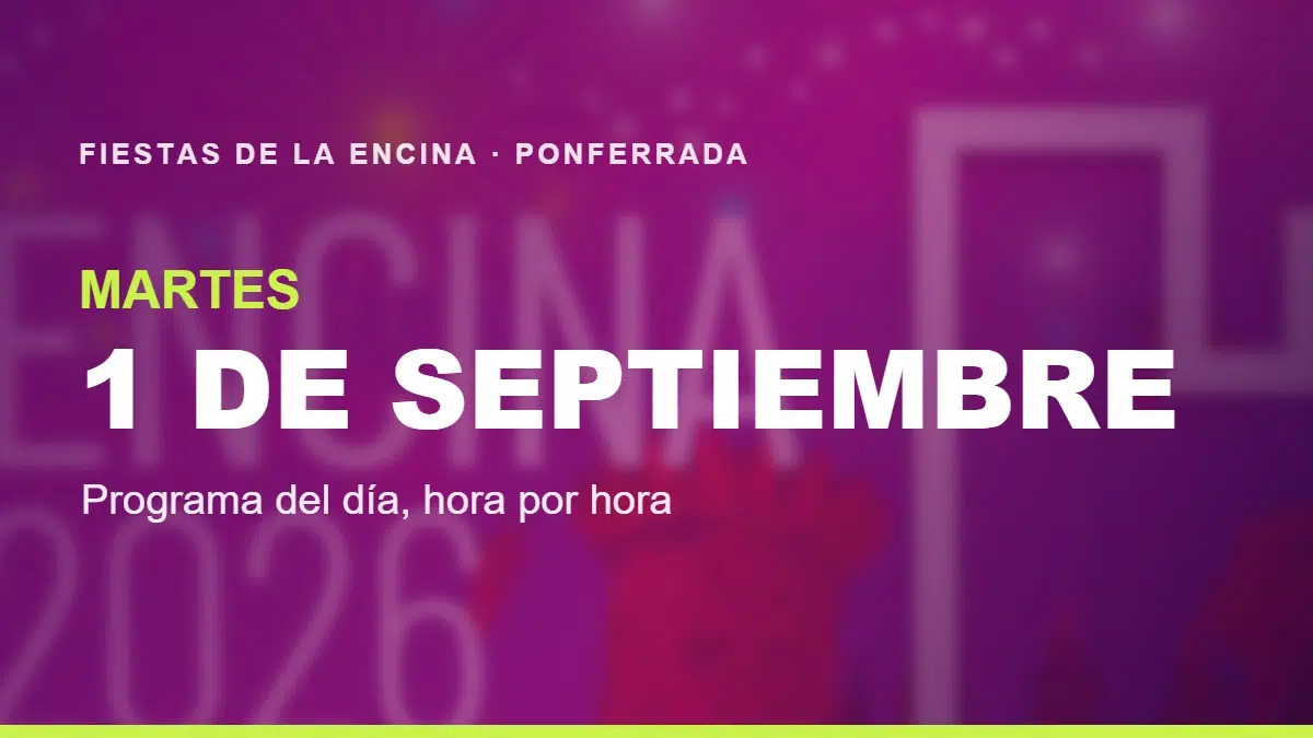 Portada del programa de las Fiestas de la Encina 2026 en Ponferrada para el martes 1 de septiembre