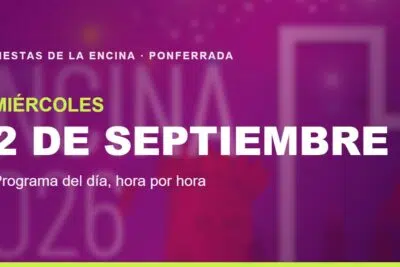 Portada del programa de las Fiestas de la Encina 2026 en Ponferrada para el miércoles 2 de septiembre