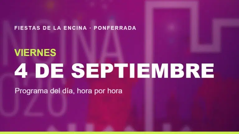 Portada del programa de las Fiestas de la Encina 2026 en Ponferrada para el viernes 4 de septiembre