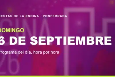 Portada del programa de las Fiestas de la Encina 2026 en Ponferrada para el domingo 6 de septiembre
