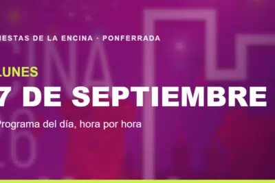 Portada del programa de las Fiestas de la Encina 2026 en Ponferrada para el lunes 7 de septiembre