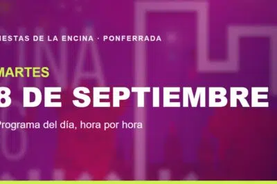 Portada del programa de las Fiestas de la Encina 2026 en Ponferrada para el martes 8 de septiembre