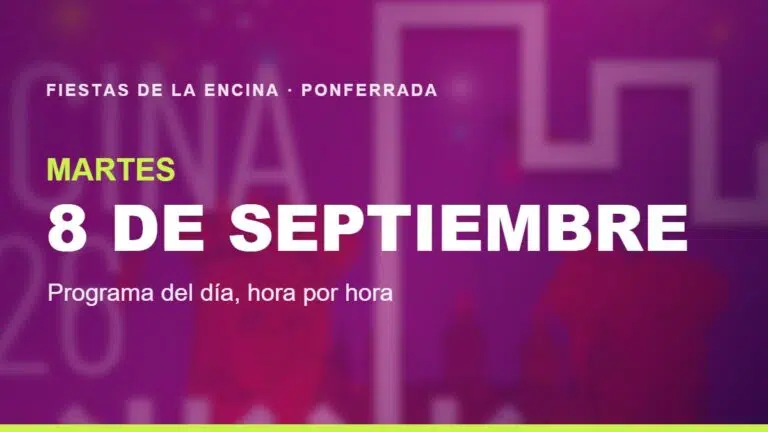 Portada del programa de las Fiestas de la Encina 2026 en Ponferrada para el martes 8 de septiembre