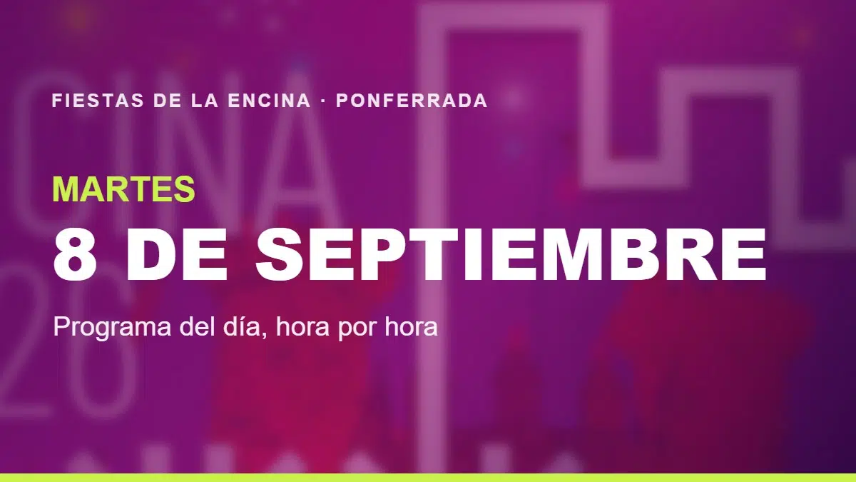 Portada del programa de las Fiestas de la Encina 2026 en Ponferrada para el martes 8 de septiembre