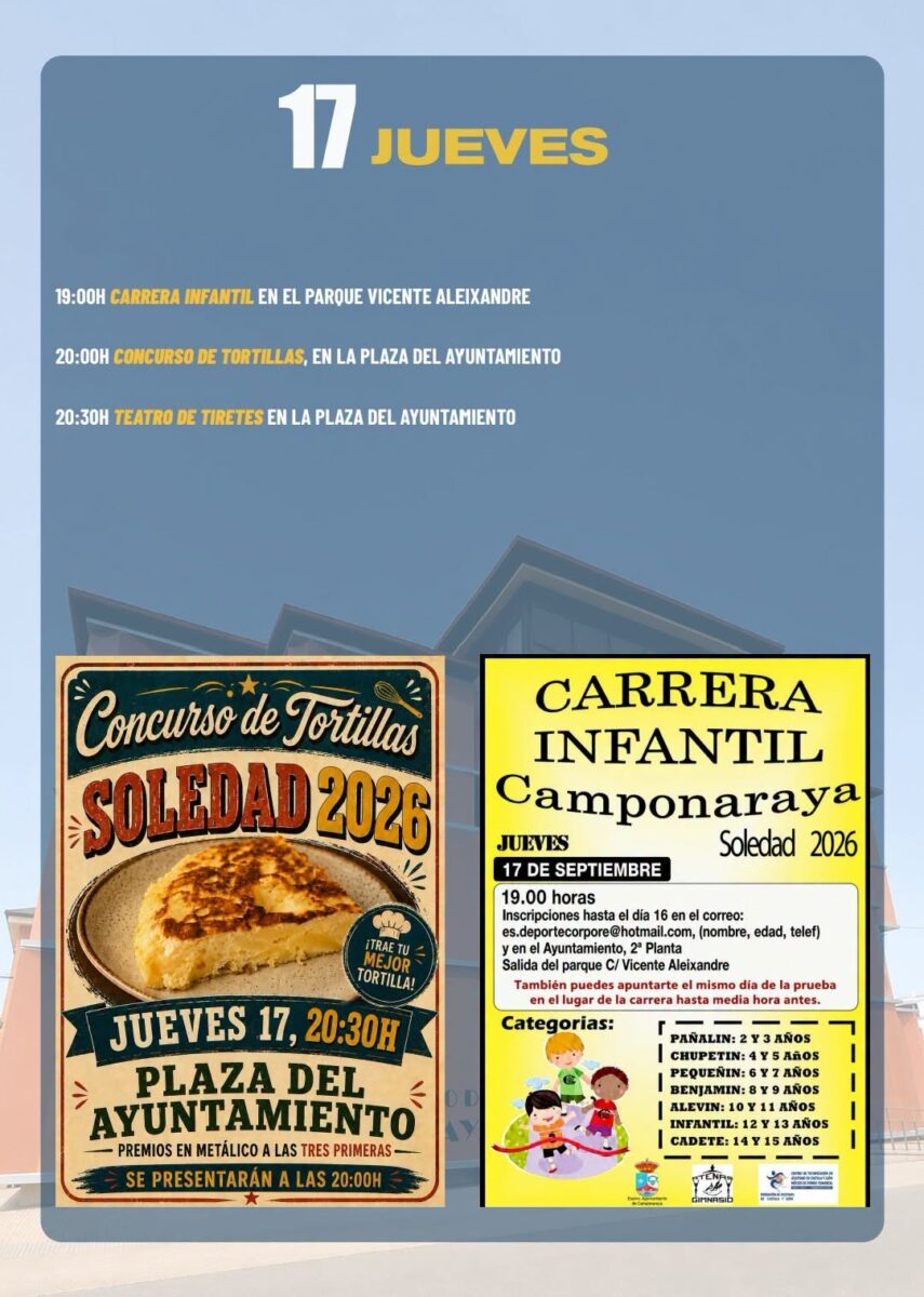fiestas de camponaraya 2026 2
