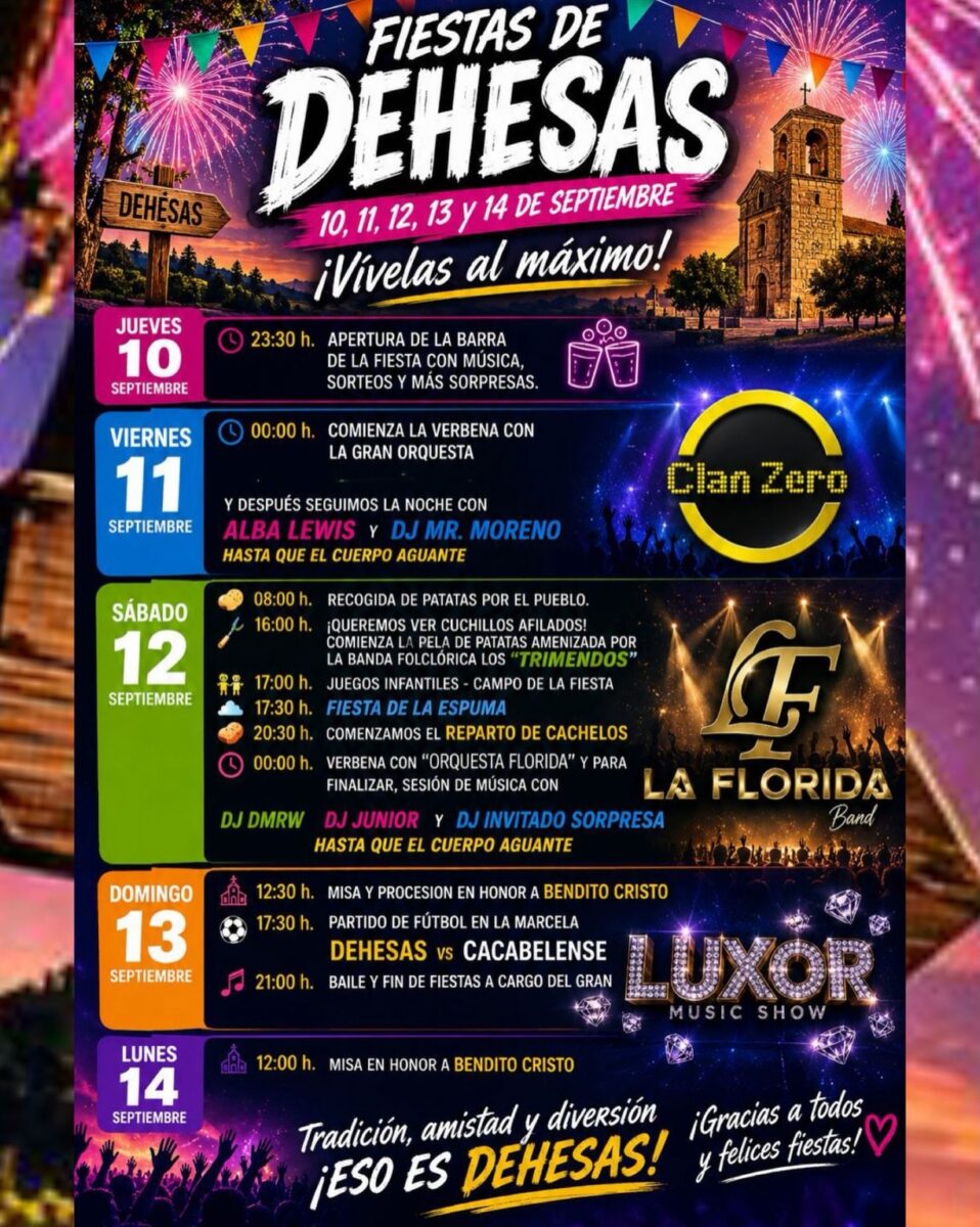 fiestas del cristo en dehesas 2026