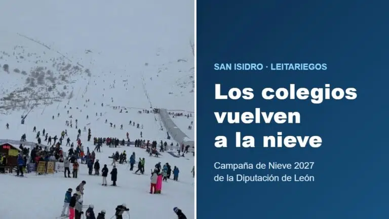 Esquiadores en la estación de San Isidro durante una jornada nublada de invierno