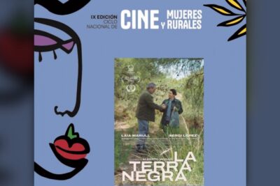 Cartel de La terra negra, con Laia Marull y Sergi López, dentro del Ciclo Nacional de Cine y Mujeres Rurales