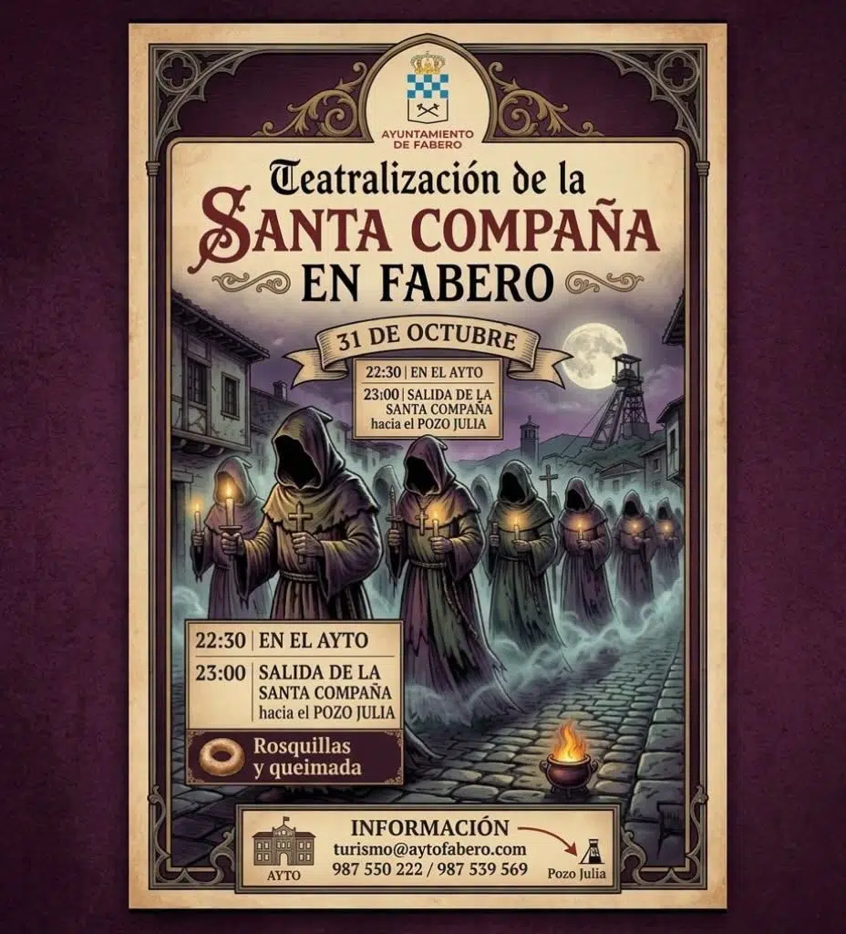Cartel Santa compaña en fabero 2026